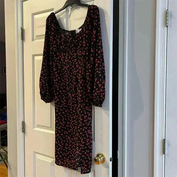 Princess Polly Women's Floral Midi Dress Black Size 4 Party Cocktail - Picture 2 of 8